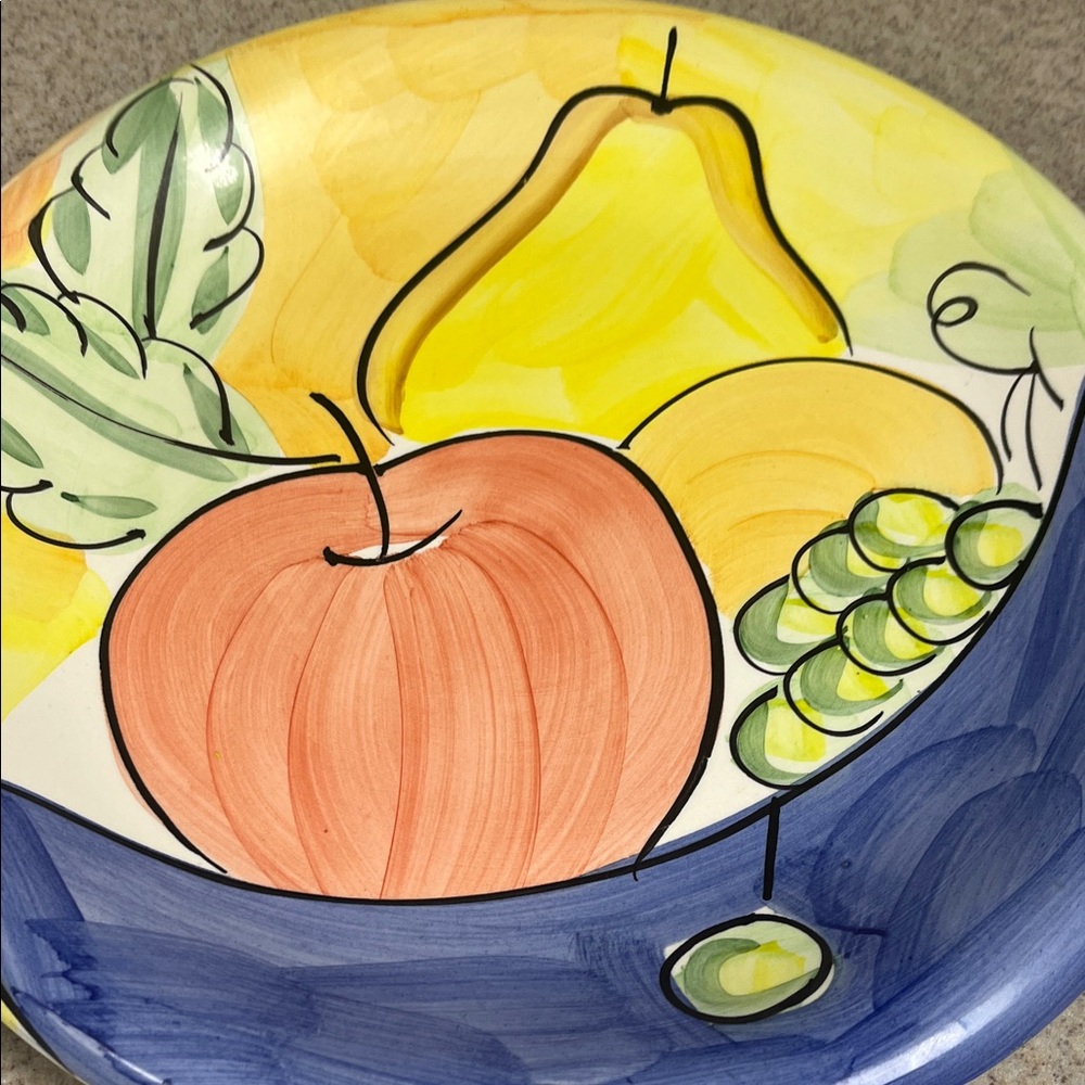 Abella White Ceramic Plate with Yellow Rim - Picture 4 of 4
